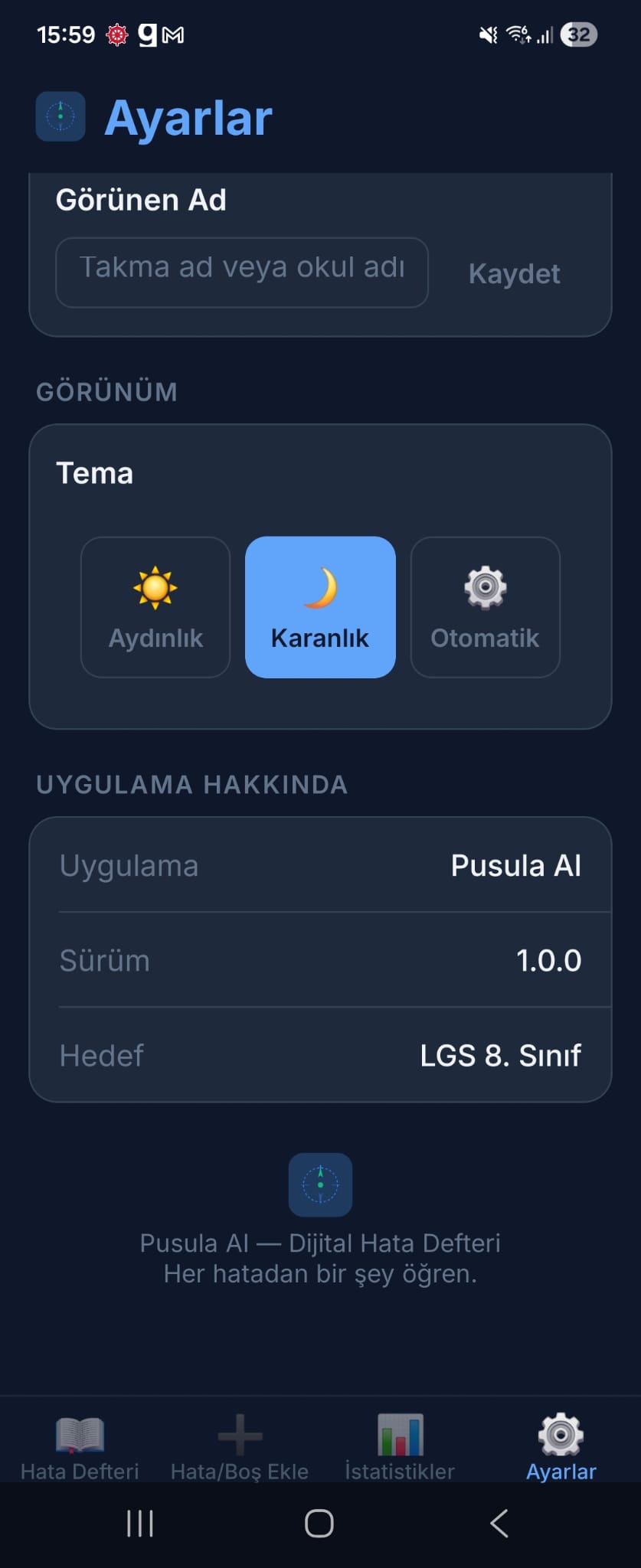 Ayarlar